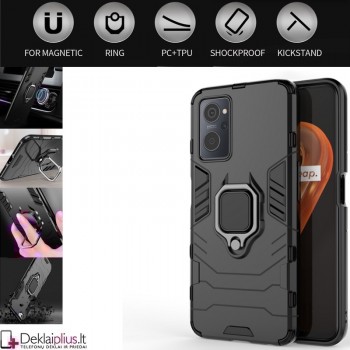 Sustiprintas dėklas 4in1 - juodas (Realme 9/9 4G/9 Pro Plus)